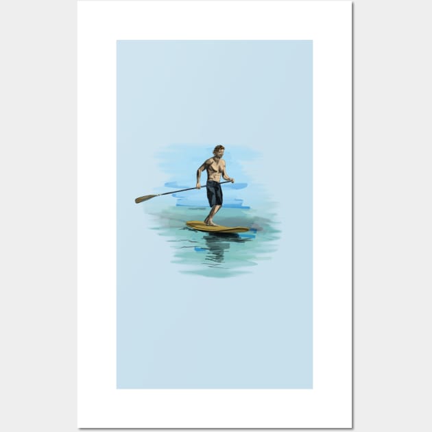 Standup paddleboarding Wall Art by sibosssr